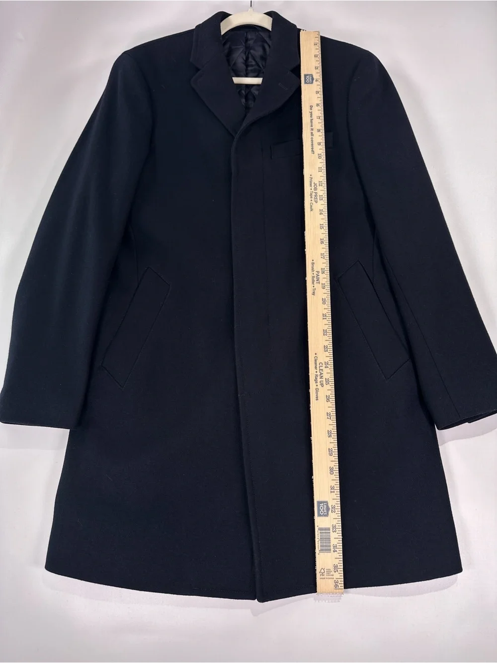 Banana Republic Nova Fides Italian Wool Cashmere Topcoat Navy M